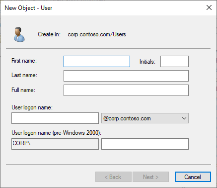 New Object - User